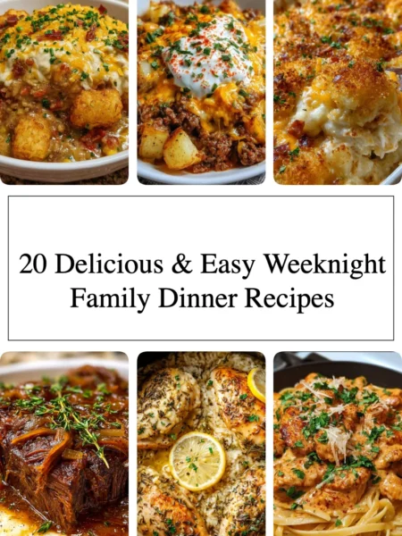 Easy and delicious weeknight recipes for family dinners