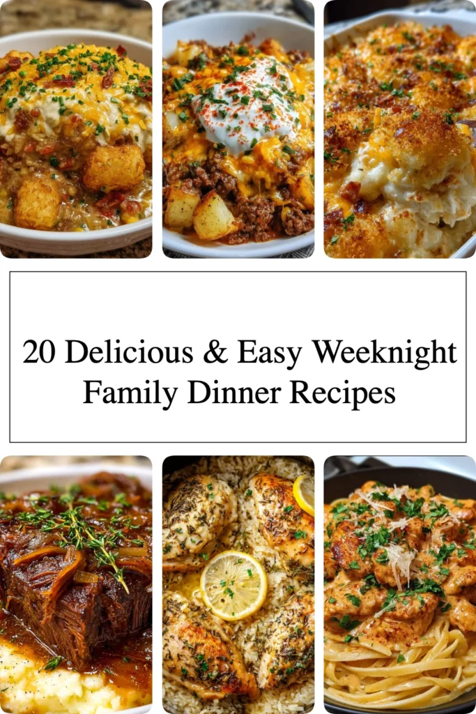 Easy and delicious weeknight recipes for family dinners