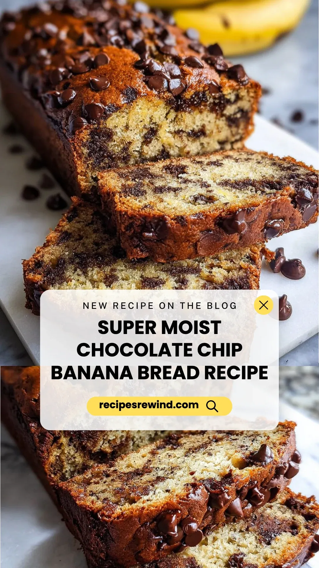 Super Moist Chocolate Chip Banana Bread Recipe
