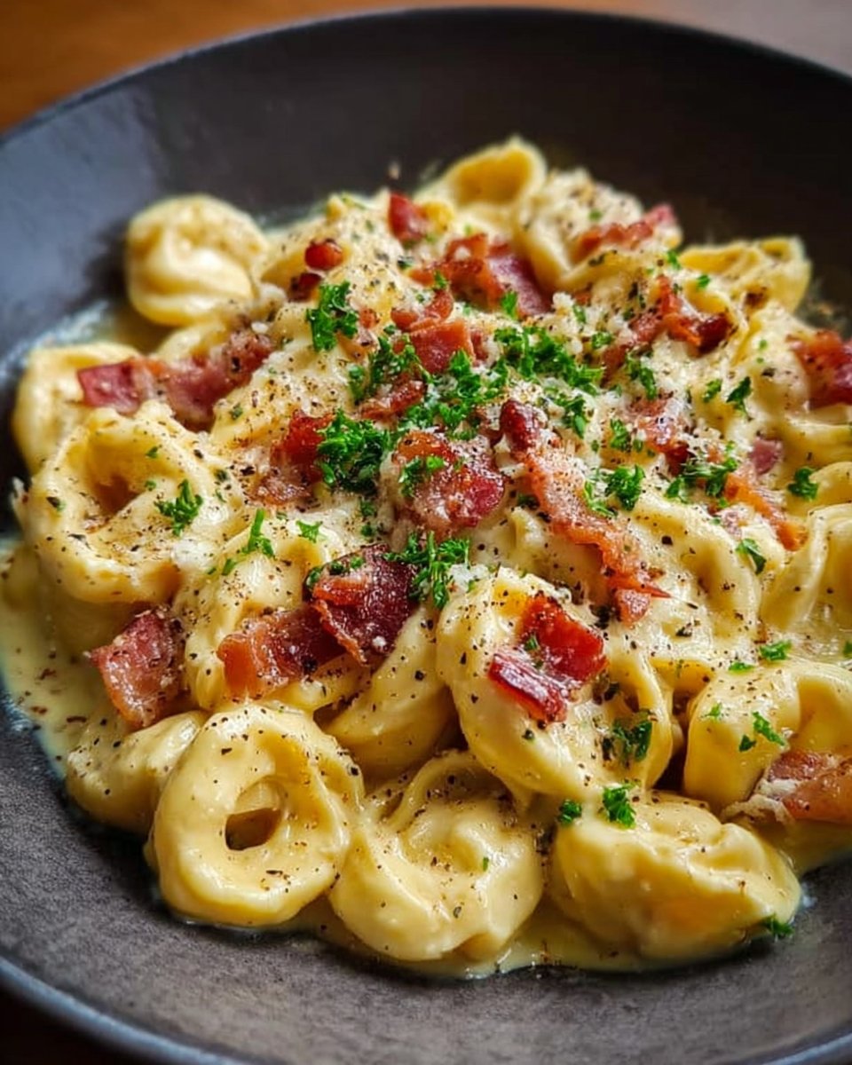 30-Minute Creamy Tortellini Carbonara