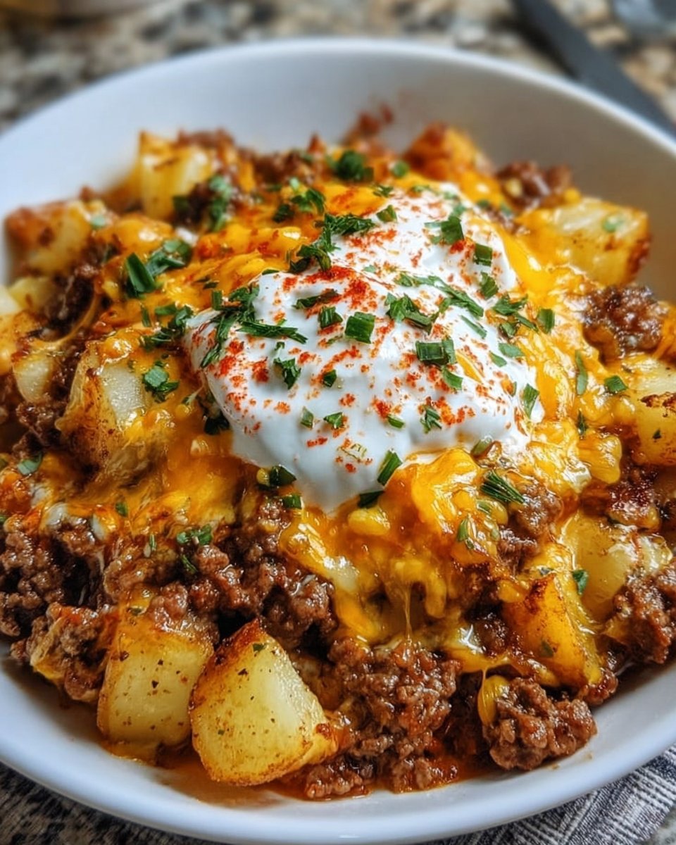 Ground Beef and Potatoes Casserole