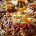Amish Hamburger Steak Bake served with sides