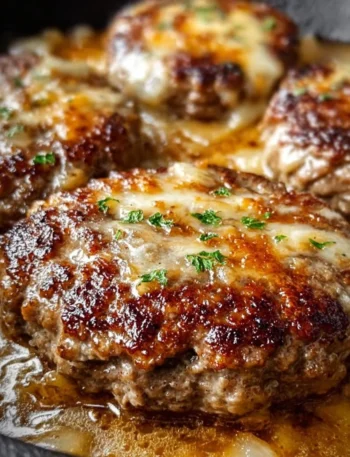 Amish Hamburger Steak Bake served with sides
