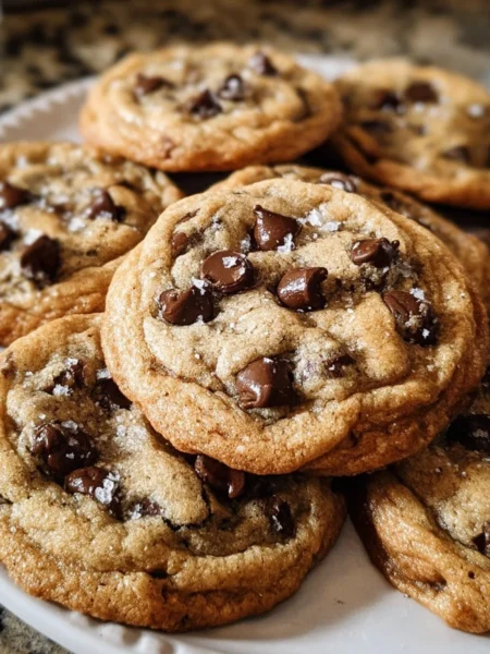 Bakery style chocolate chip cookies on a cooling rack