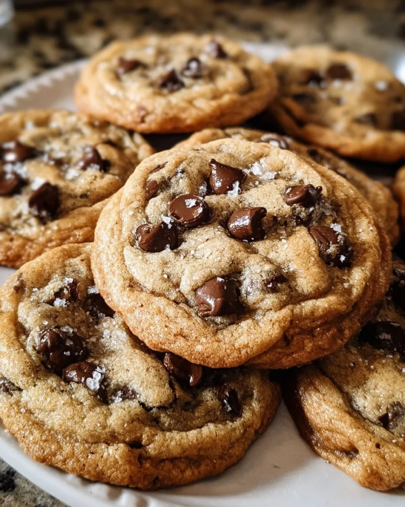 Bakery style chocolate chip cookies on a cooling rack