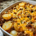Cheesy Ground Beef & Potato Casserole