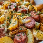 Cheesy Ranch Potatoes and Smoked Sausage