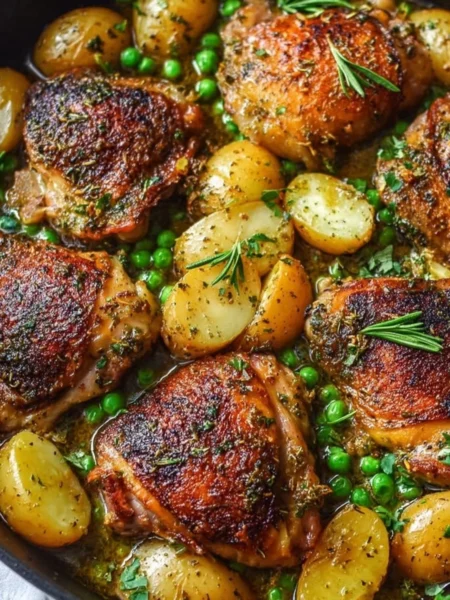 Classic Chicken Vesuvio dish with tender chicken, herbs, and potatoes