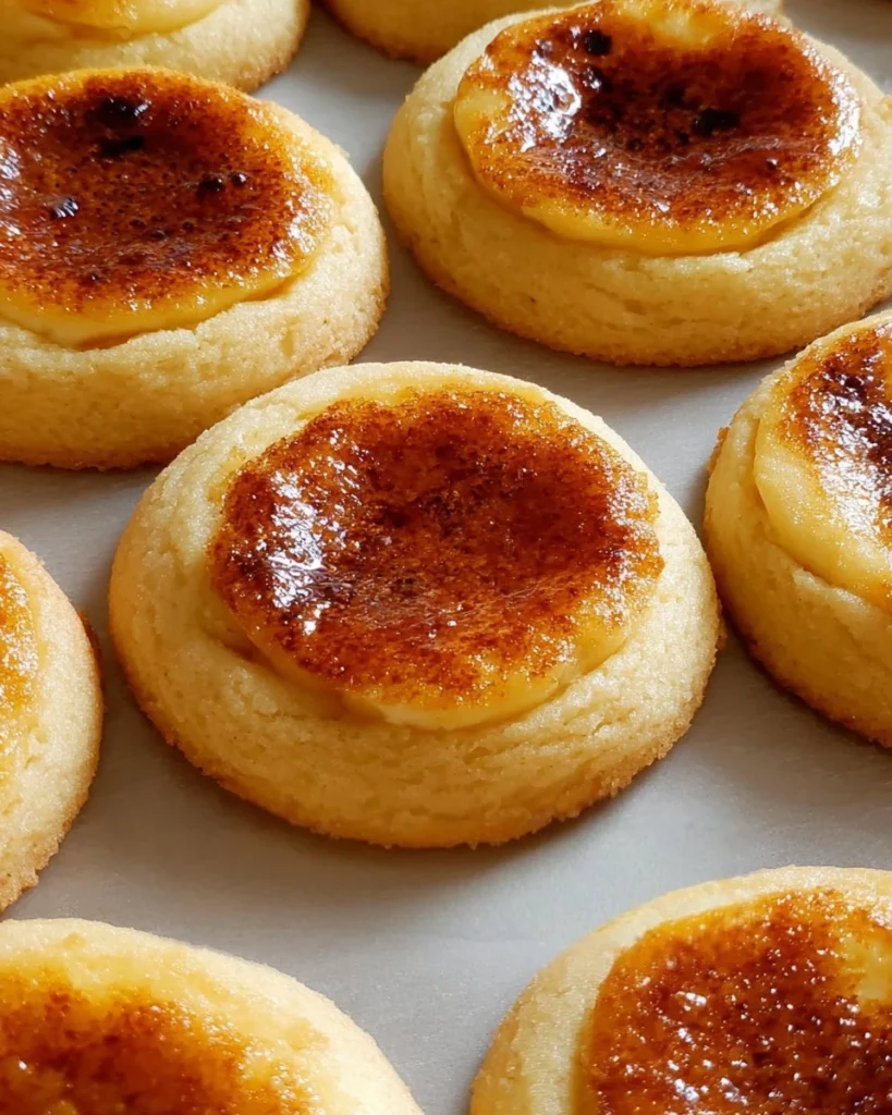 Delicious Crème Brûlée Cookies with a golden caramelized top and creamy texture