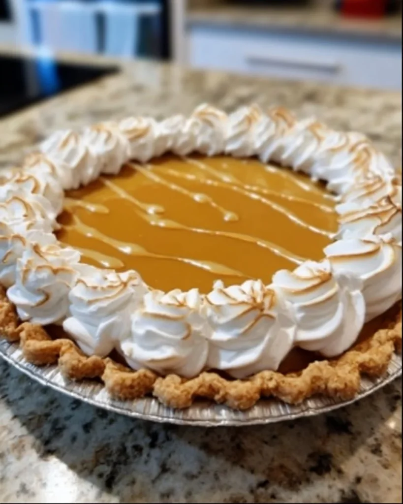 Dolly Parton's delicious butterscotch pie with creamy filling and golden crust