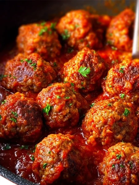 Delicious homemade easy porcupine meatballs served with sauce and rice
