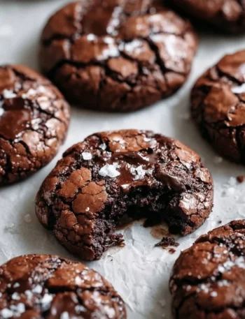 A platter of gourmet brownie cookies, showcasing their rich, chocolaty texture.
