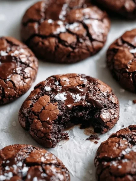 A platter of gourmet brownie cookies, showcasing their rich, chocolaty texture.