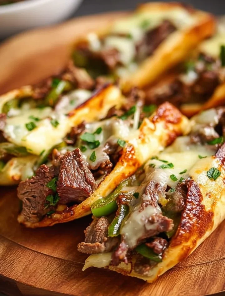 Keto Philly Cheesesteak Rolls with beef, cheese, and peppers in low-carb bread