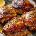 Maple Dijon Roasted Chicken Thighs