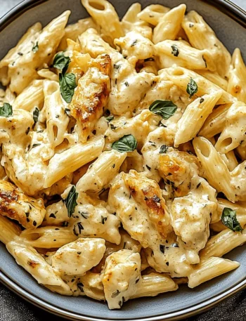 Creamy Marry Me Chicken Pasta served on a plate with fresh herbs.