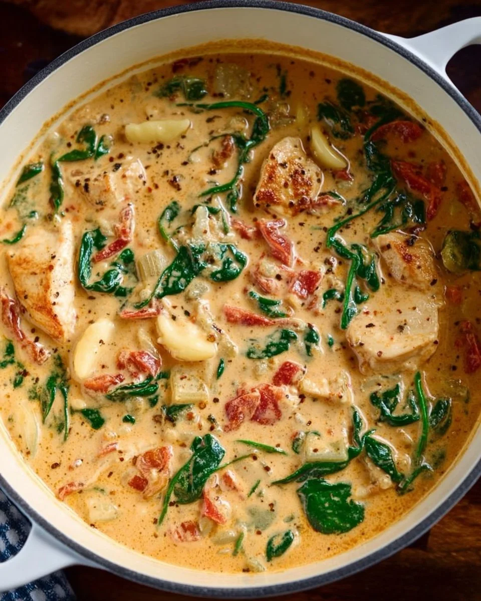 A comforting bowl of Tuscan Chicken Soup