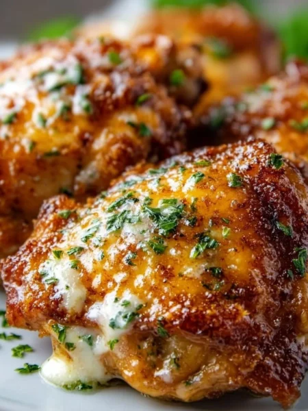 Savory ranch chicken thighs marinated and grilled to perfection.