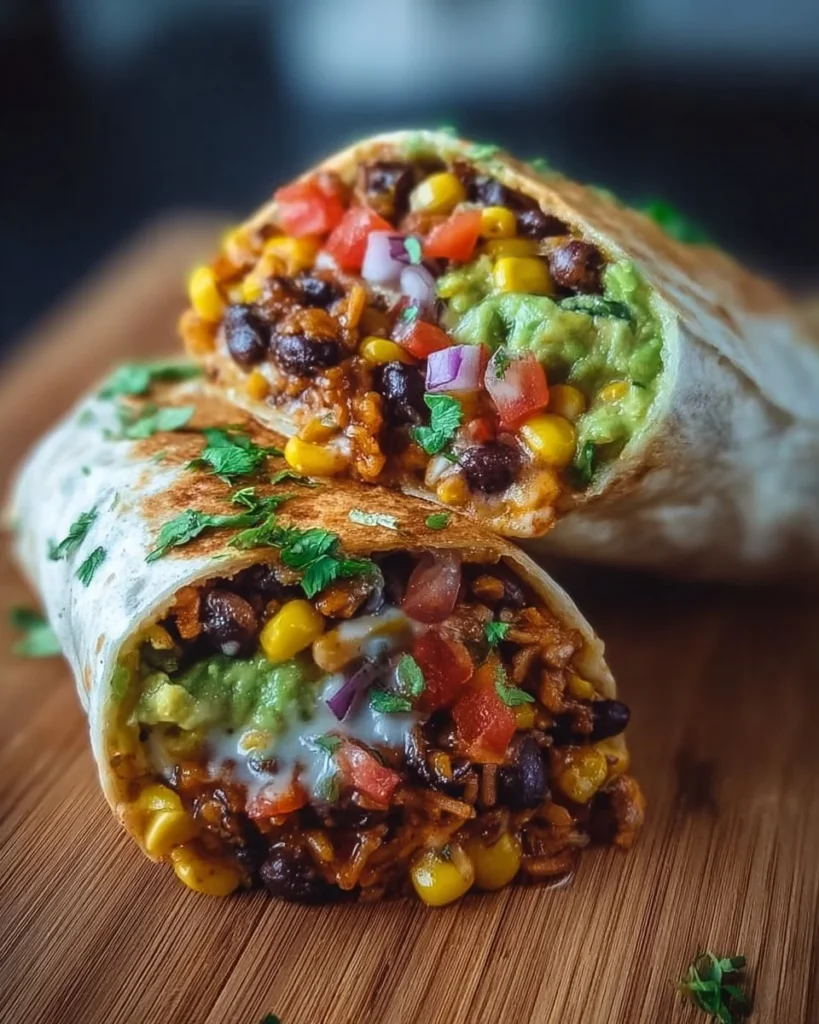 Quick and healthy 10-minute vegan burrito wrap with fresh ingredients.