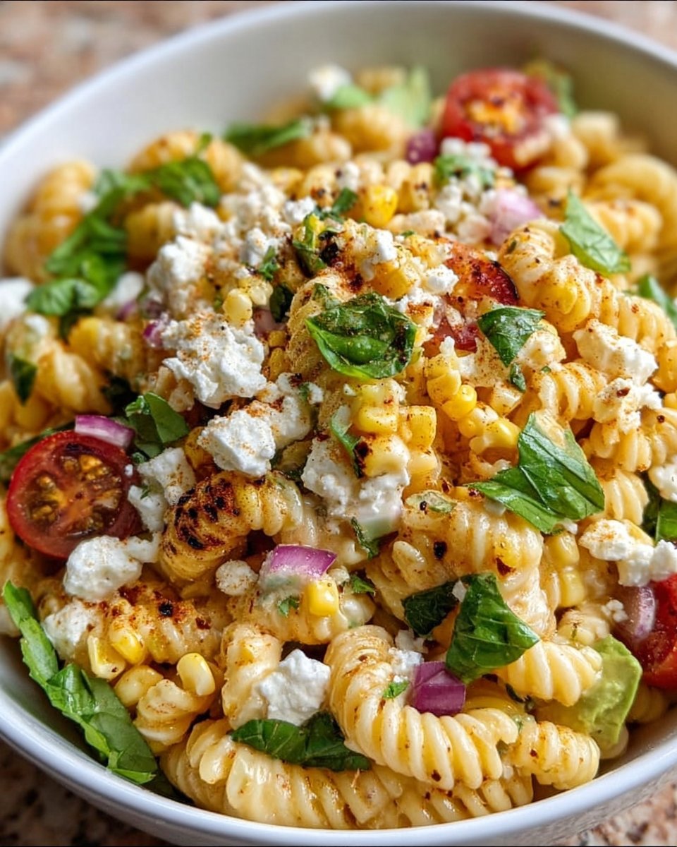 Juicy Street Corn Pasta Salad