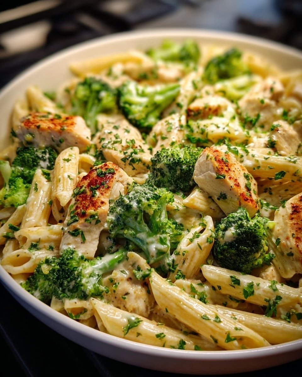 Creamy Broccoli And Chicken Penne
