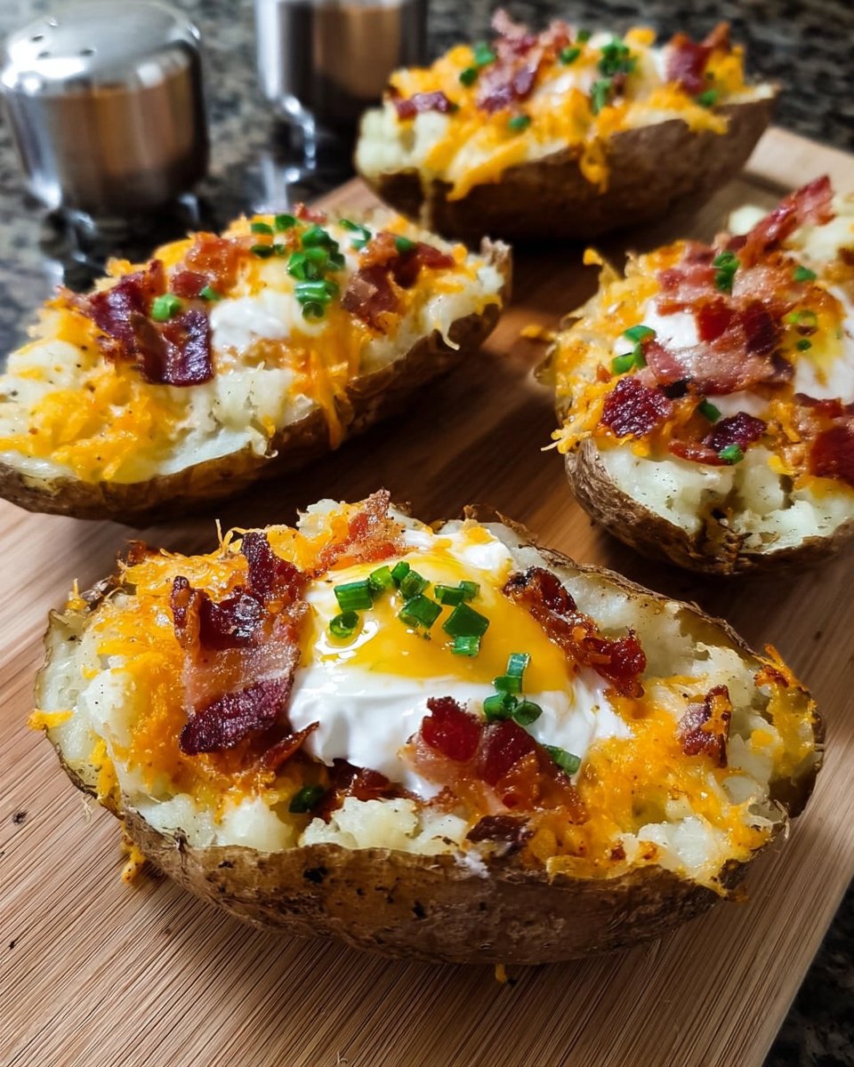 Twice Baked Loaded Breakfast Potatoes