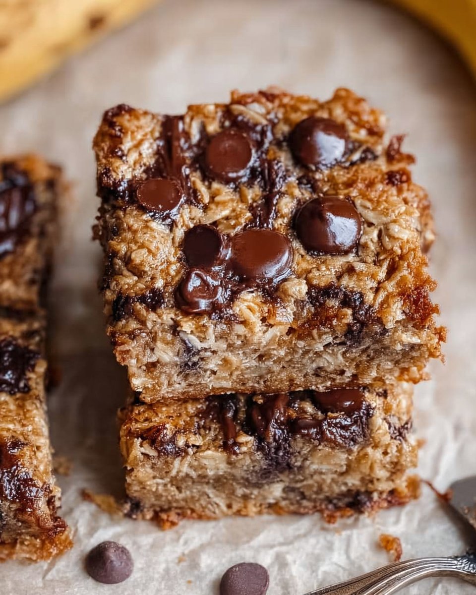 Banana Oatmeal Bars for Breakfast