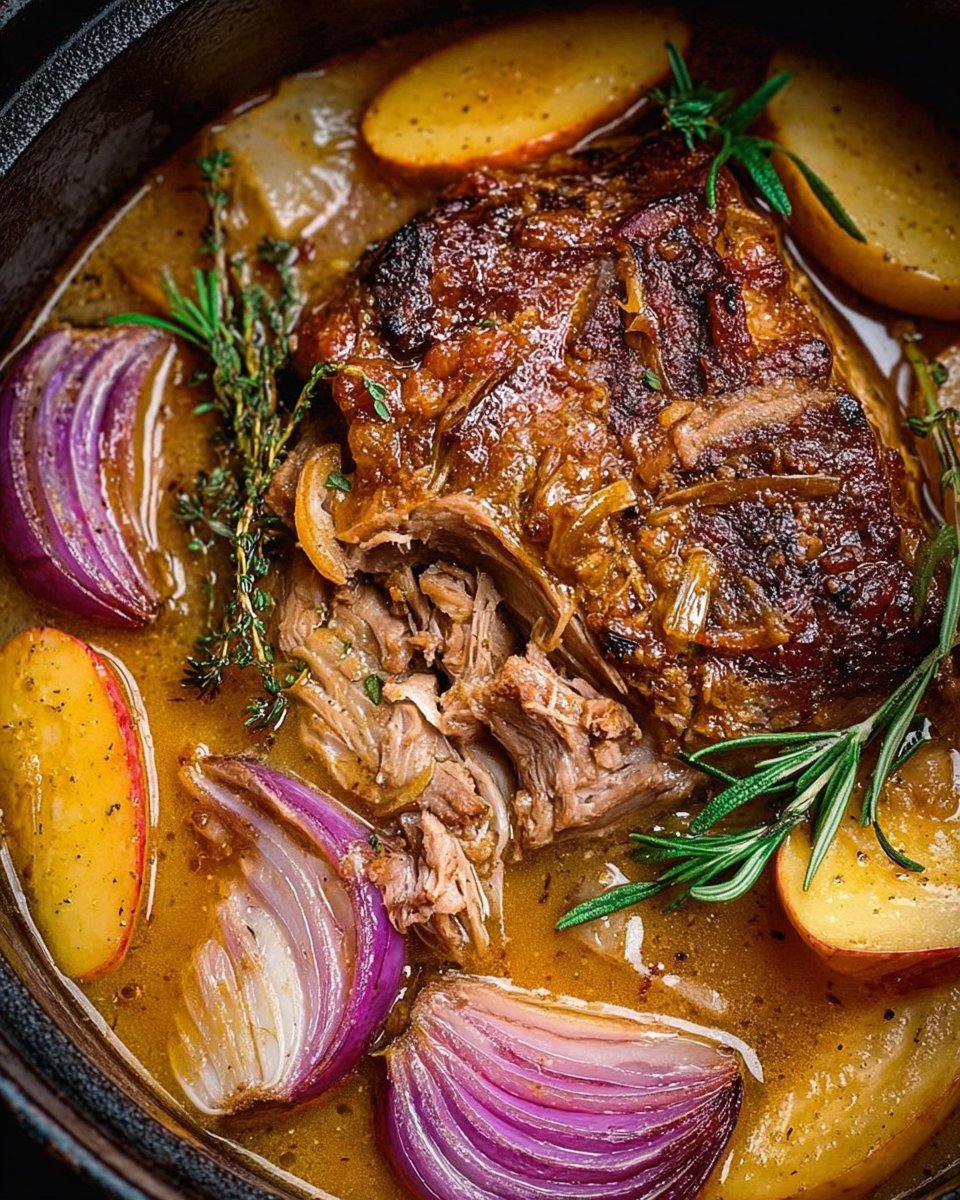 Apple Cider Braised Pork Shoulder