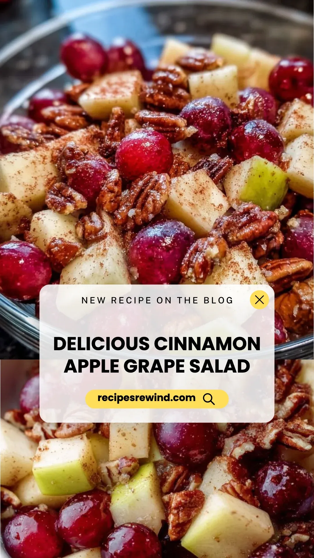 Delicious Cinnamon Apple Grape Salad