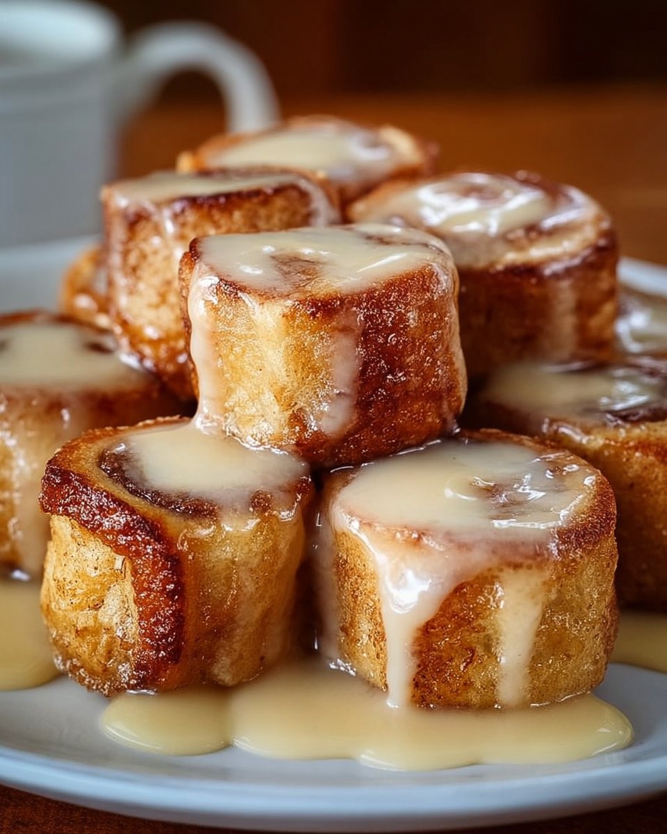 Cinnamon Roll French Toast Bites