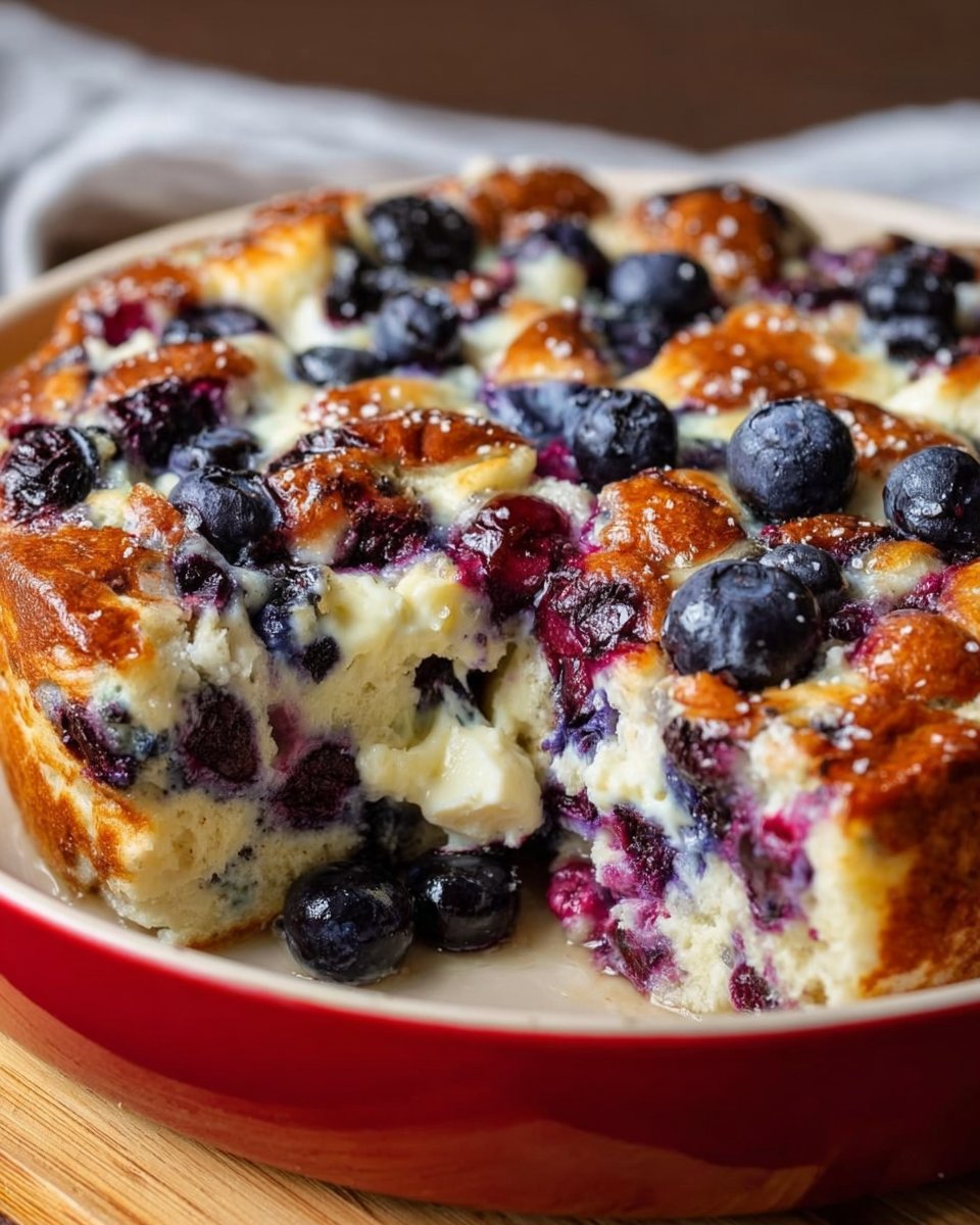 Blueberry Cottage Cheese Breakfast Bake