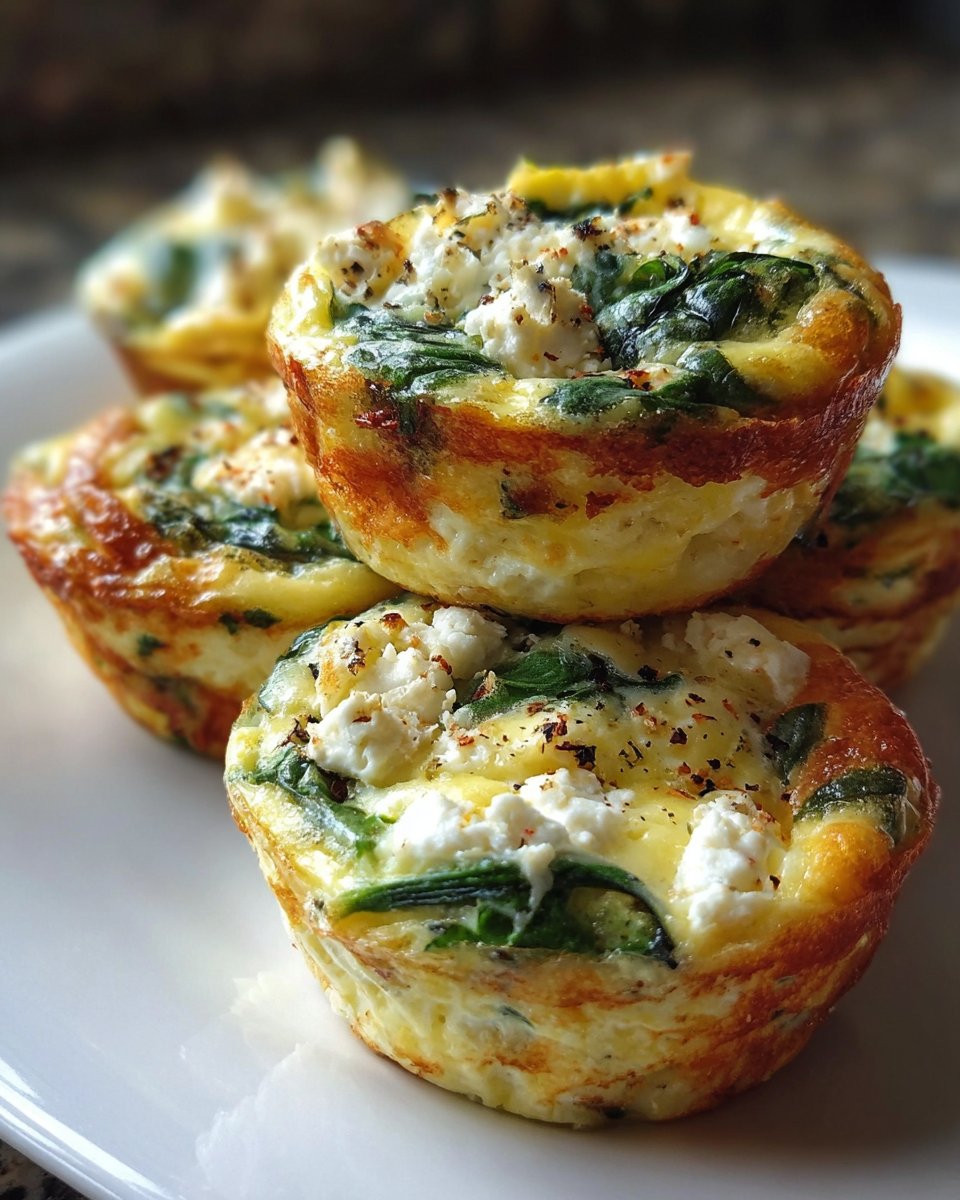 Egg Muffins with Spinach and Feta