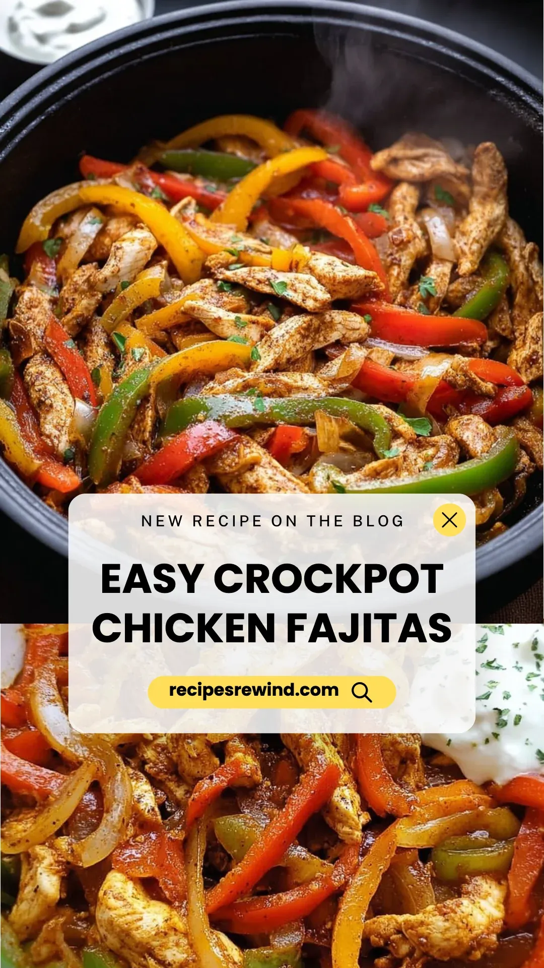 Easy Crockpot Chicken Fajitas