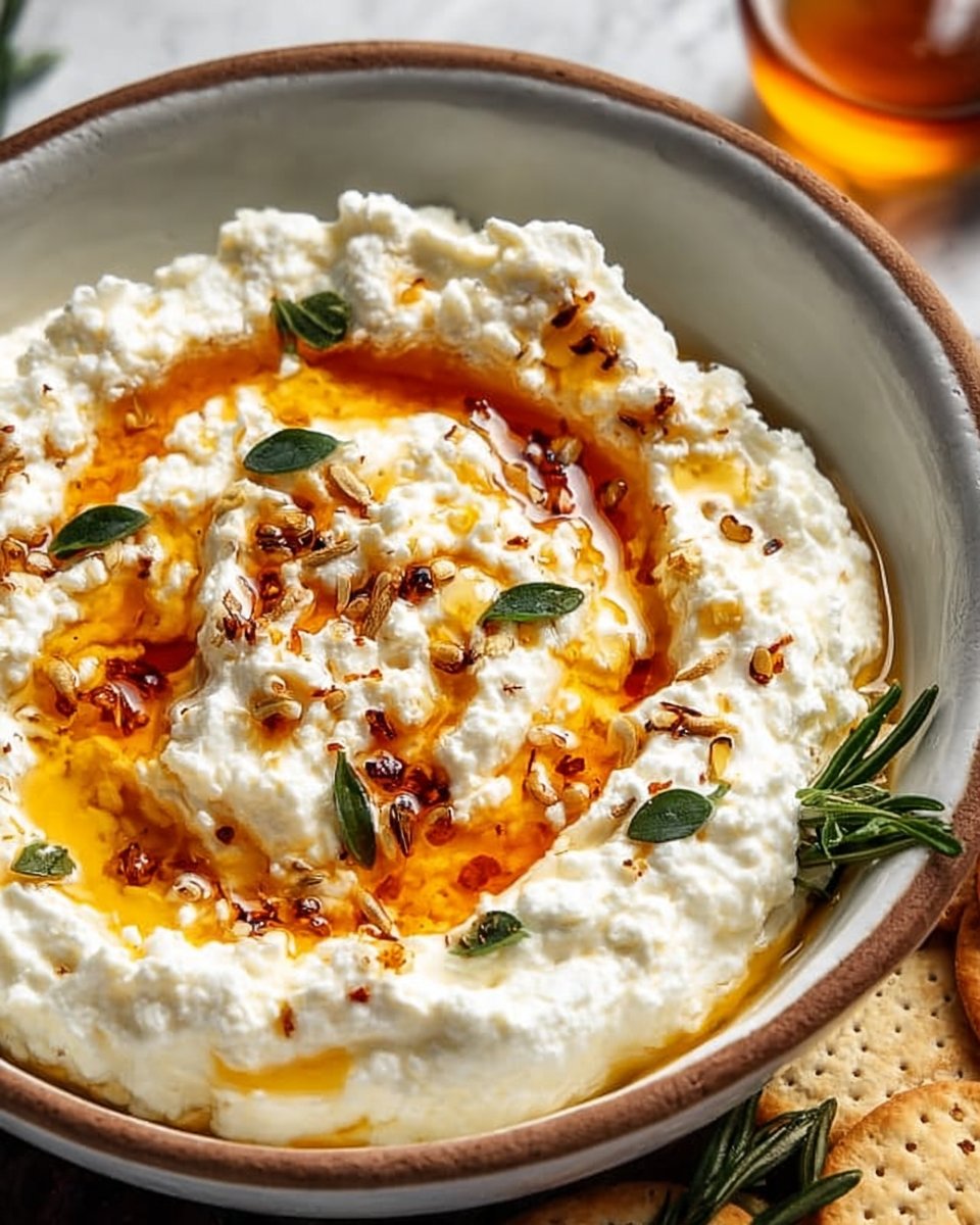 Delicious Ricotta Dip with Hot Honey