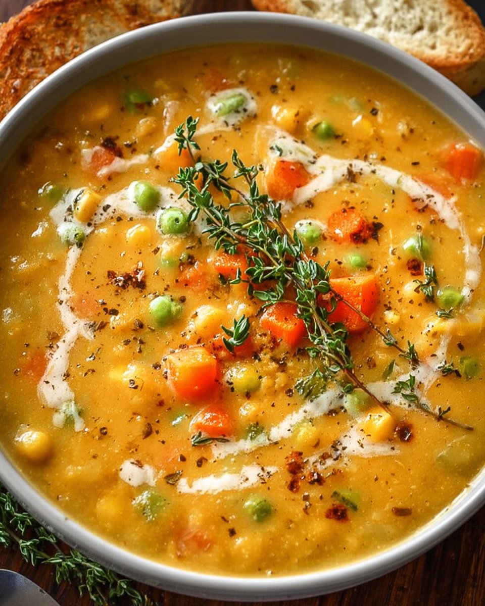 Comforting One-Pot Creamy Vegetable Soup