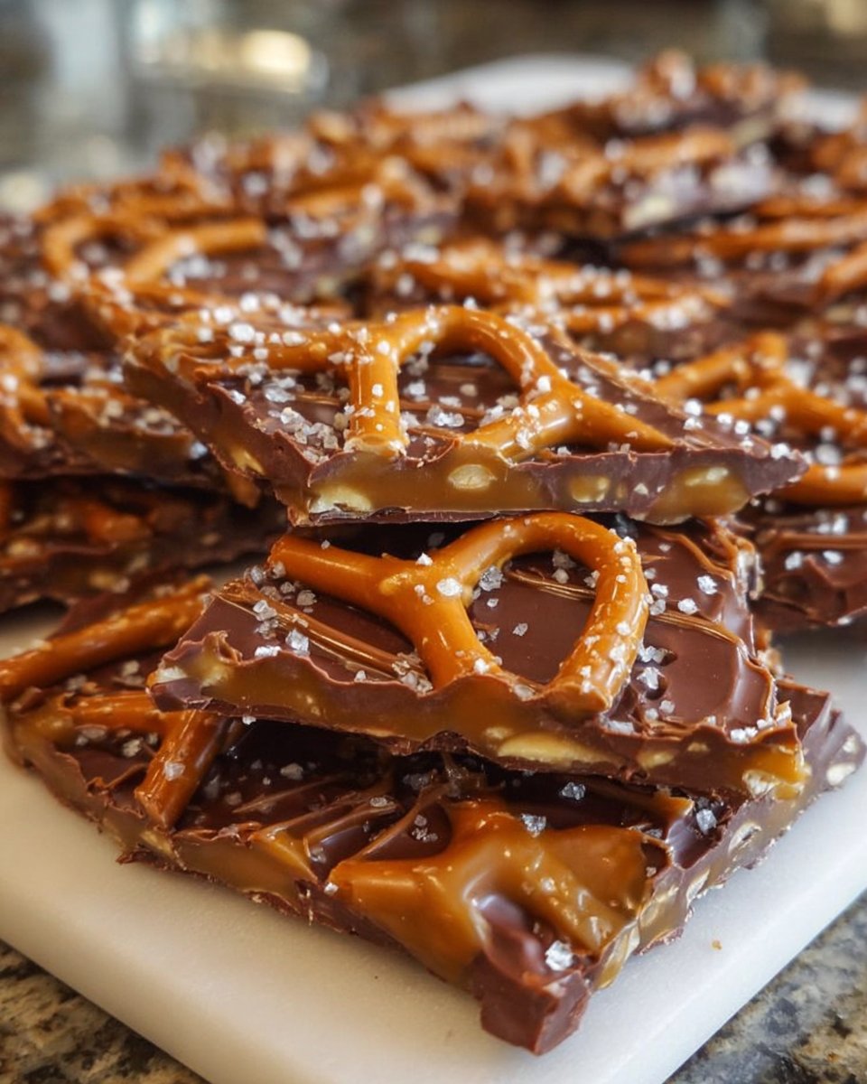 Salted Caramel Pretzel Bark