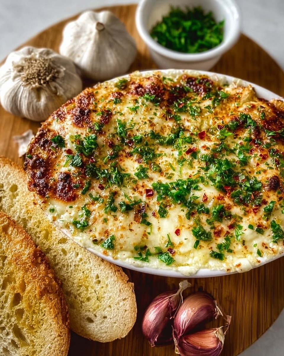 Baked Garlic Bread Dip for Parties