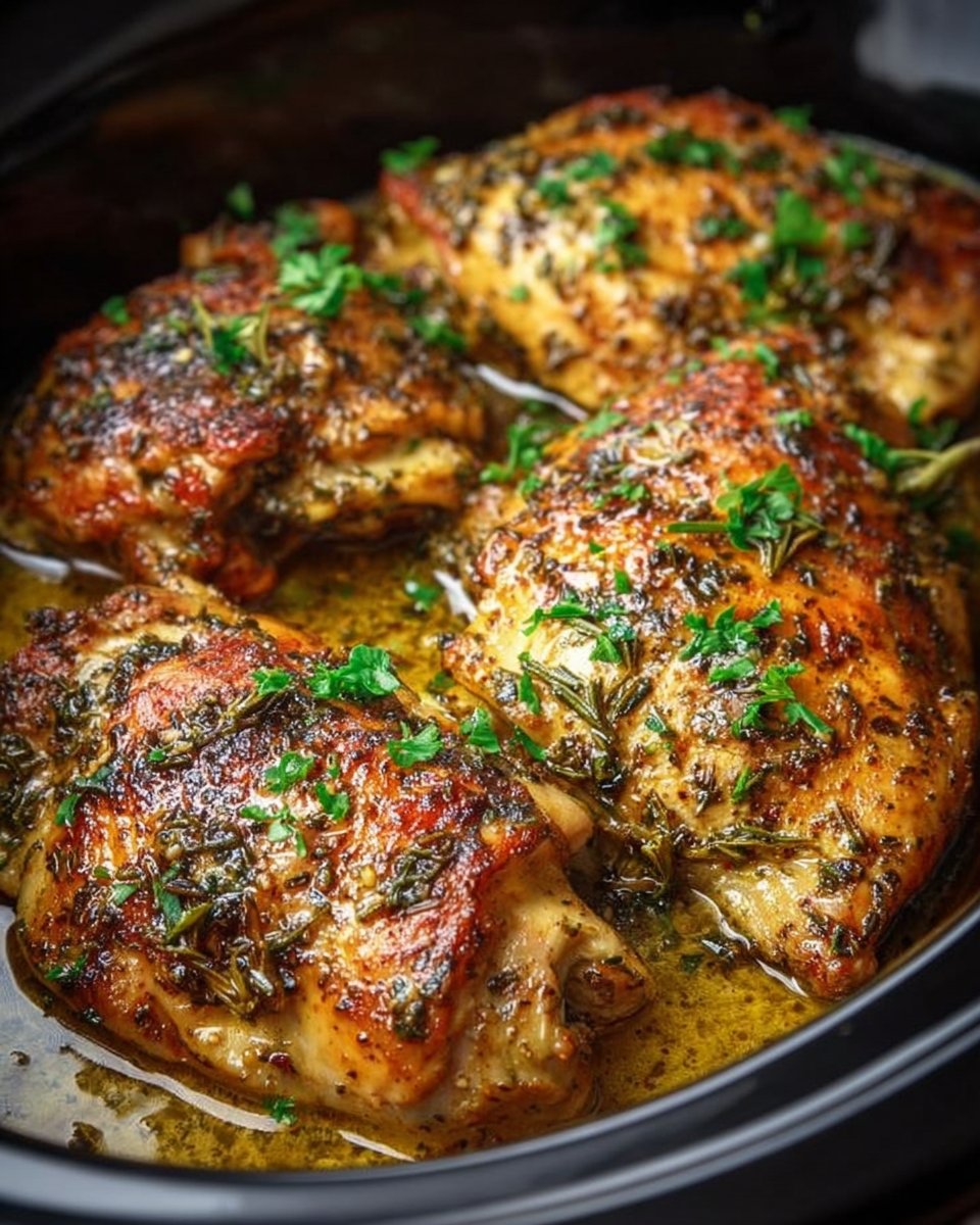 Slow Cooker Garlic Butter Chicken