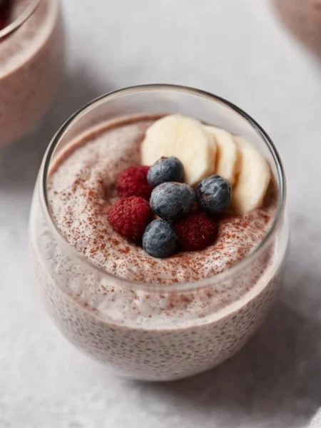Healthy chia seed pudding for babies served in a small bowl