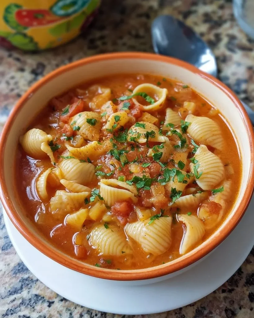 Delicious conch soup served in a bowl, perfect for Cinco de Mayo dinner.