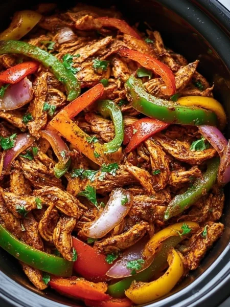 Delicious easy crockpot fajitas made with 4 simple ingredients