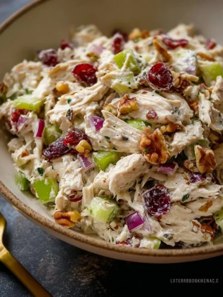 Fall Harvest Chicken Salad with seasonal ingredients and grilled chicken