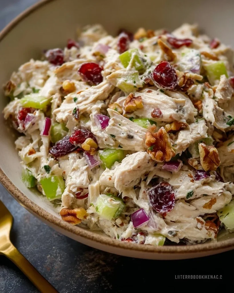 Fall Harvest Chicken Salad with seasonal ingredients and grilled chicken