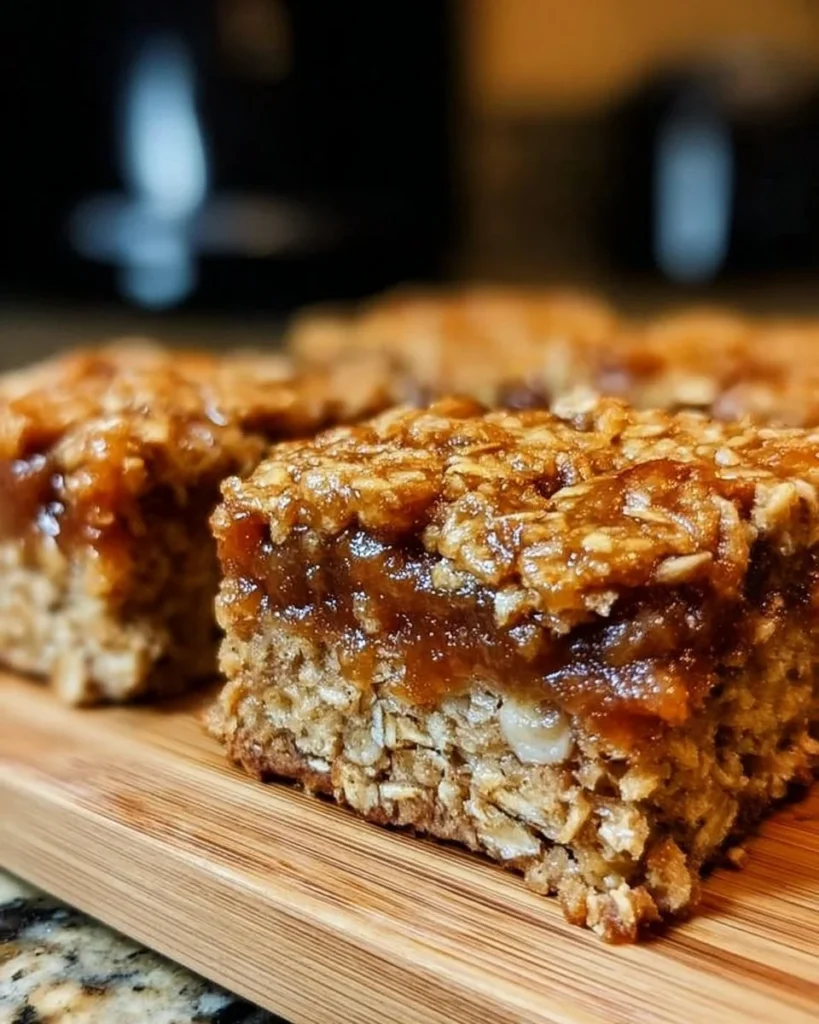 Healthy banana oatmeal bars made with ripe bananas and oats