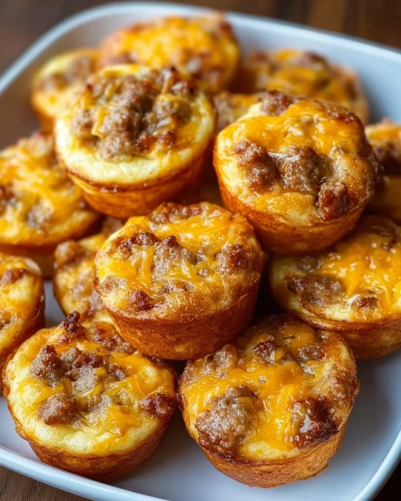 High-protein pancake sausage mini muffins fresh out of the oven
