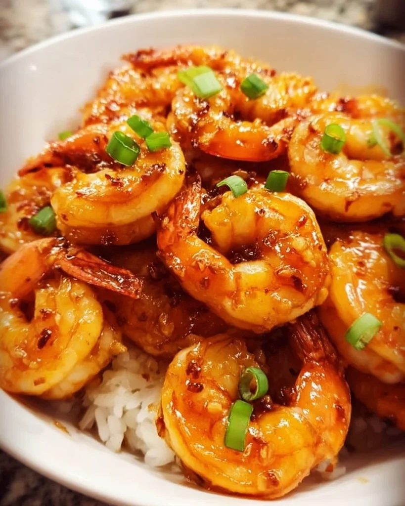 Delicious honey garlic shrimp cooked to perfection with fresh ingredients.