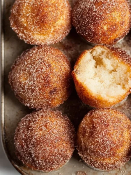 Delicious Mini French Breakfast Puffs served on a plate