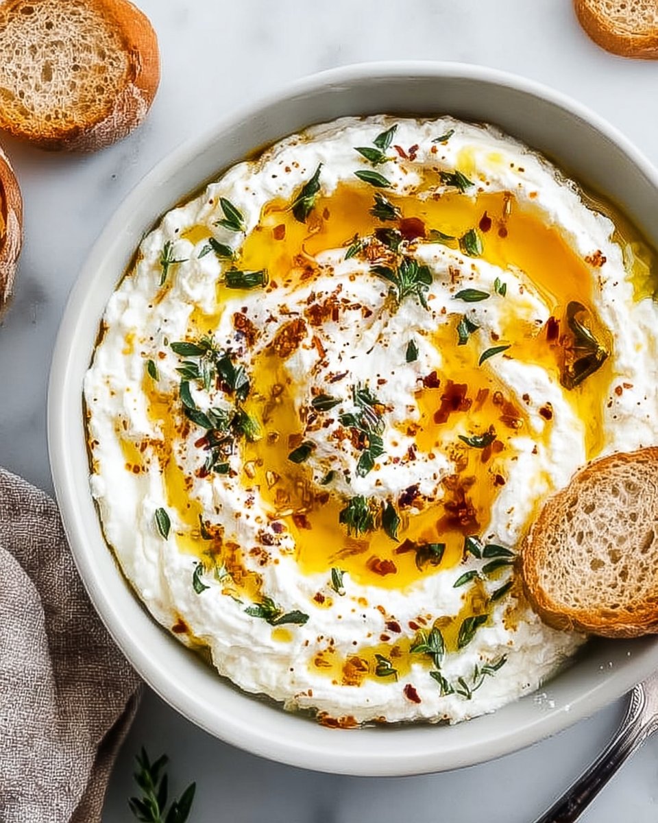 Ricotta Dip with Hot Honey for Potluck & Fall Cocktail Party