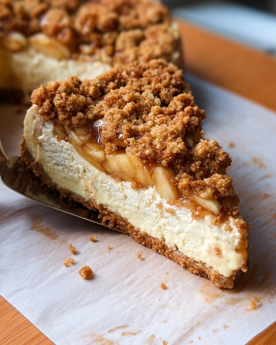 Vegan Apple Crumble Cheesecake