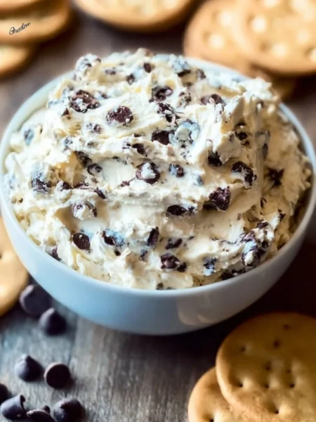Delicious S'more Cookie Dough Dip served in a bowl with graham crackers and chocolate.
